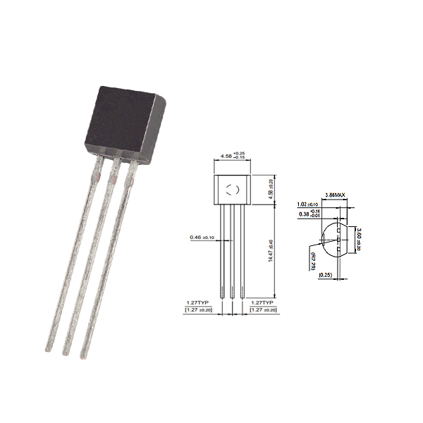 BC558B TO92 PNP 0,1A 30V Gen.Purp.Transistor