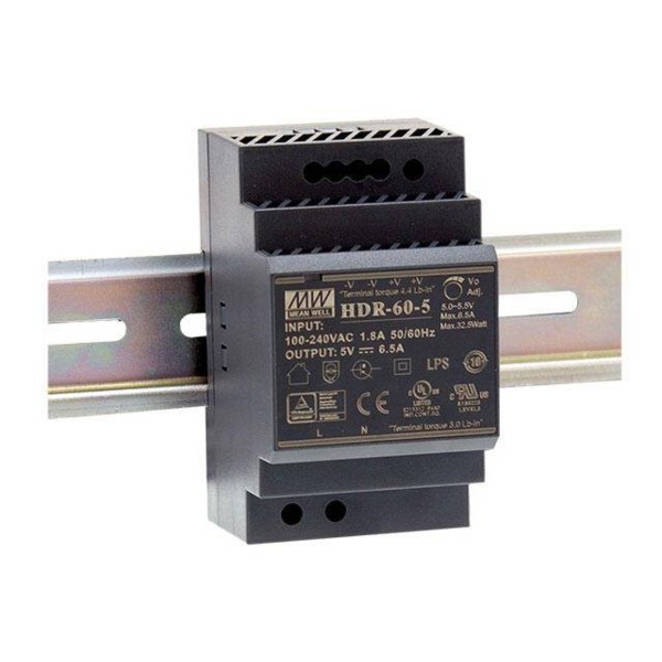 HDR-60-24 FUENTE CARRIL DIN 24VDC 60W