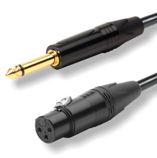 EK610401S Cable de Sonido Profesional JACK6,3Mo M - XLR3 H 1mt