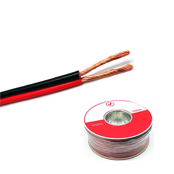 Cable de altavoz Rojo-Negro 2x0,25mm2 CCA (100mts)
