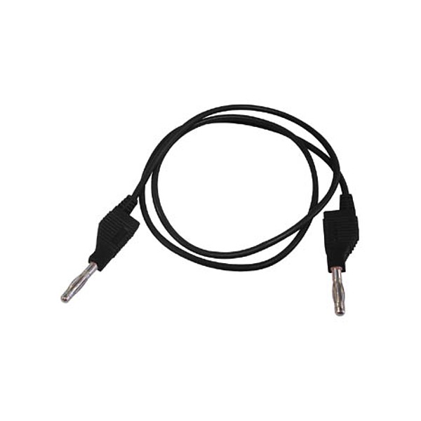 Cable con bananas de 4mm apilables Negro 1mts 30 V/3 A