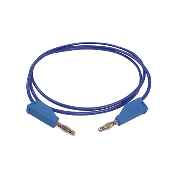 Cable con bananas de 4mm apilables Azul 1mts 30 V/3 A