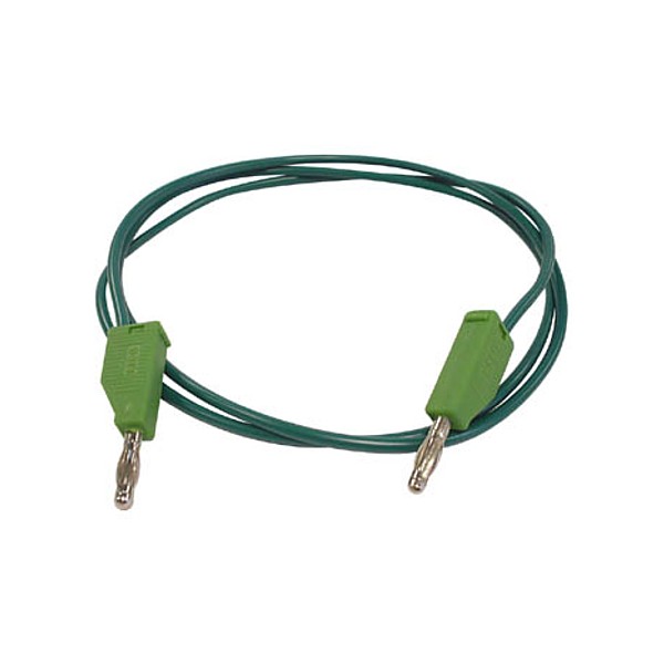 Cable con bananas de 4mm apilables Verde 1mts 30 V/3 A