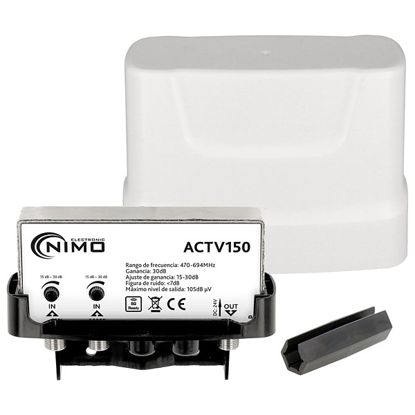 Amplificador de mástil TV 2E/1S UHF 5G / LTE