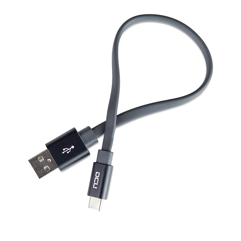 Electrónica Gimeno  Cable USB Tipo C - USB Plano 20cm Gris