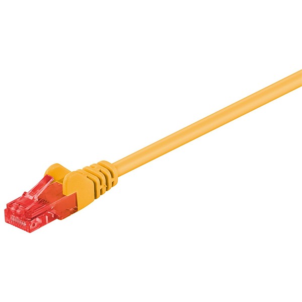 Latiguillo Cat6 UTP 0,25mts AMARILLO CCA