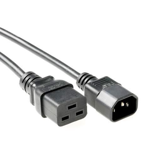 Cable alimentación C14 a C19 2mts Negro